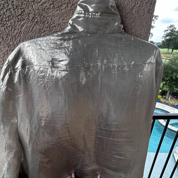 Stella McCartney Metallic Silk Blend Blouse – Size 42 - Picture 9 of 11